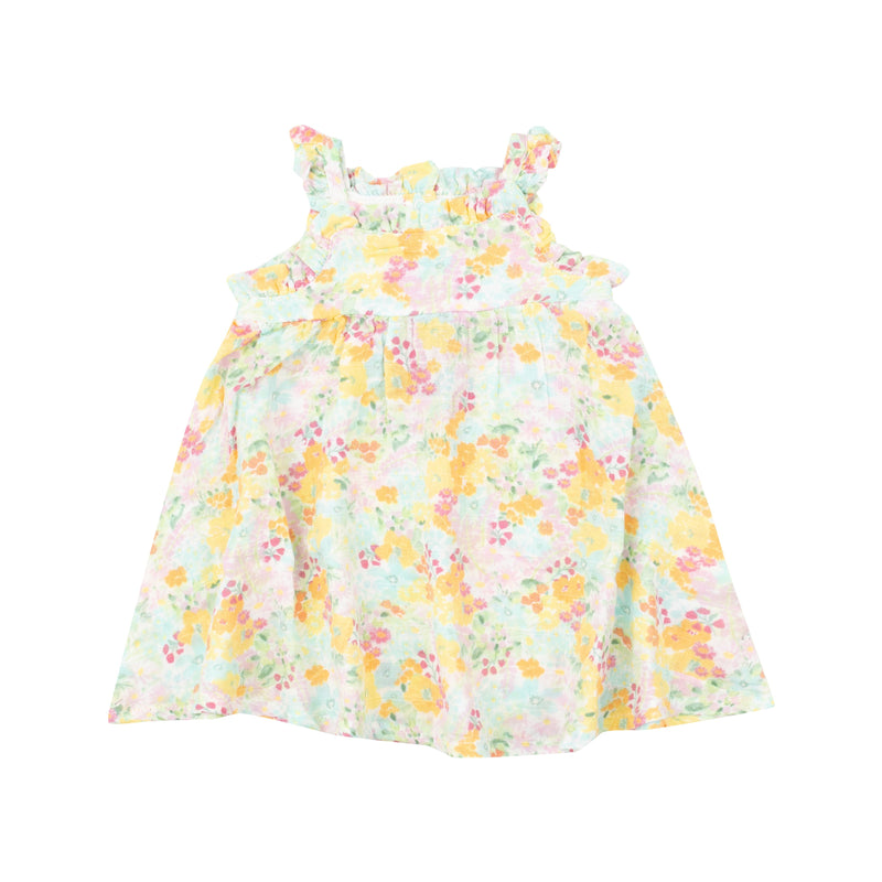 Paperbag Ruffle Sundress With Dc - Spring Meadow