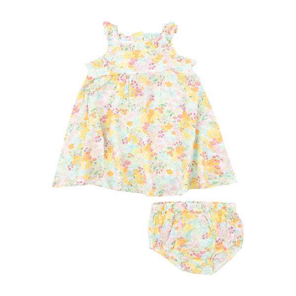 Paperbag Ruffle Sundress With Dc - Spring Meadow