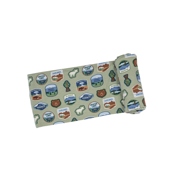 Swaddle Blanket - National Parks Patches West