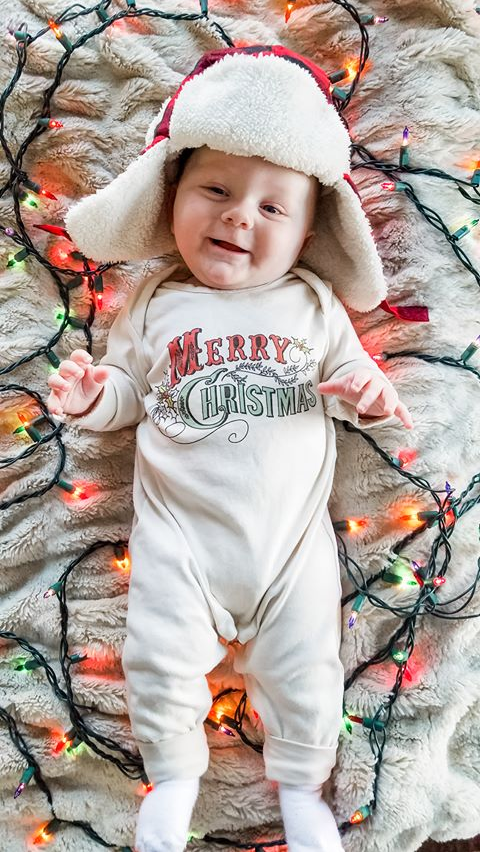 Merry Christmas Shitters Full Organic Baby Playsuit