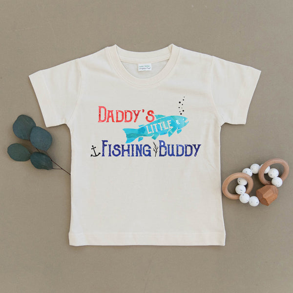 Daddy's Little Fishing Buddy Organic Toddler Tee
