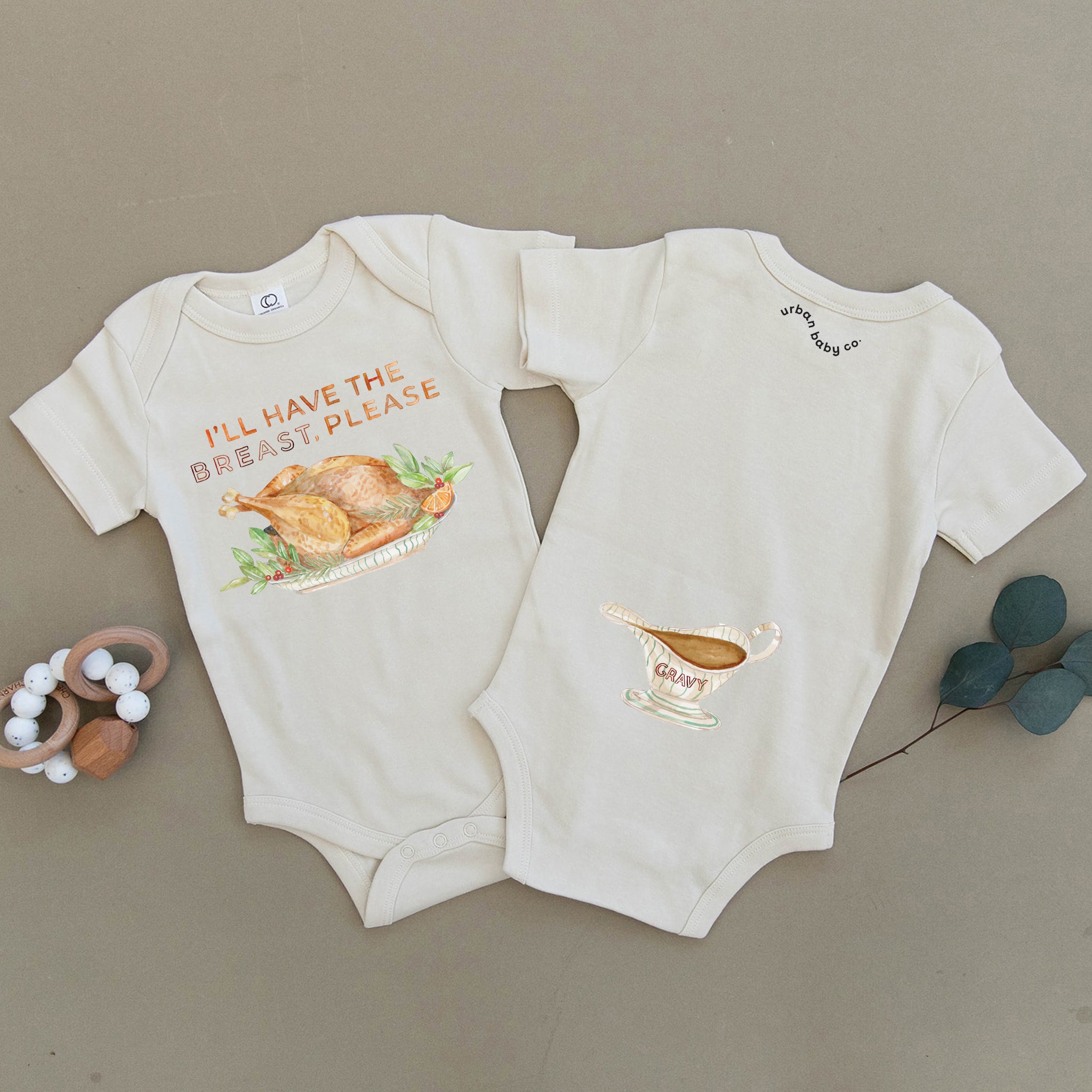 Lion Short Sleeve Organic Baby Bodysuit