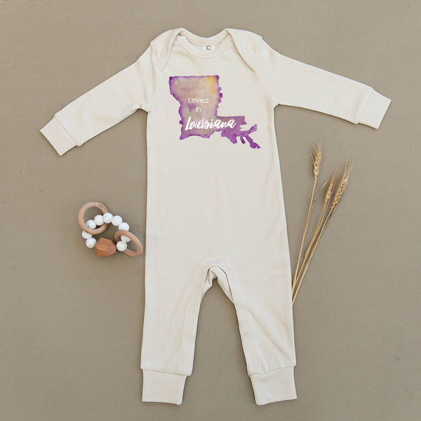 Loved in Louisiana Organic Baby Playsuit
