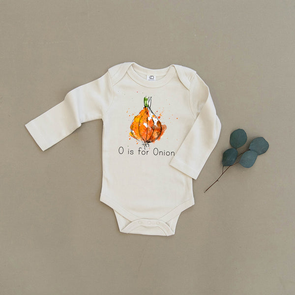O is for Onion Organic Baby Onesie®