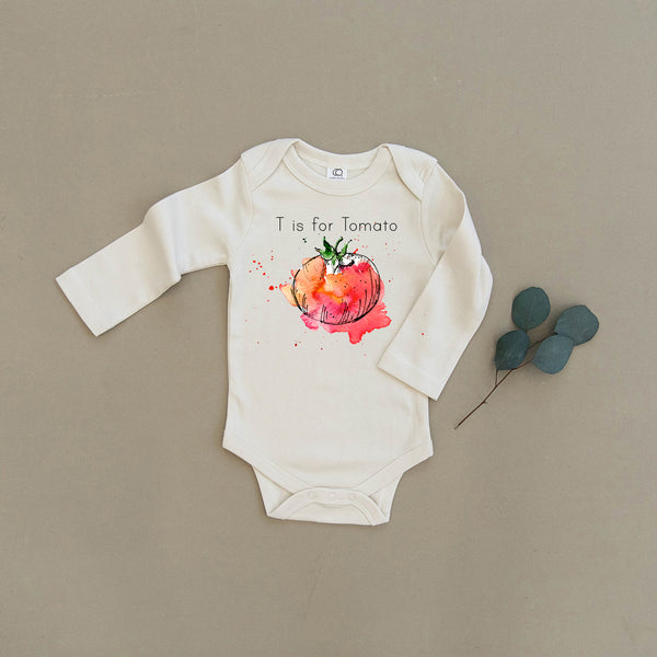 T is for Tomato Organic Baby Onesie®