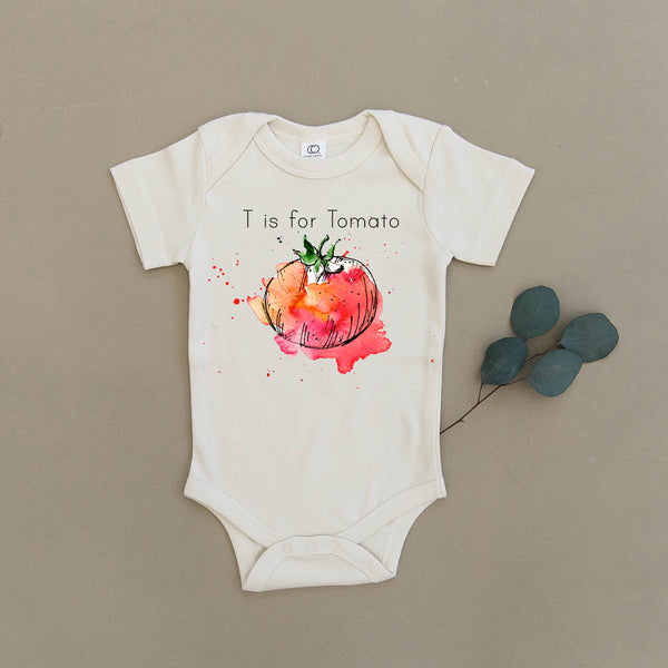 T is for Tomato Organic Baby Onesie®