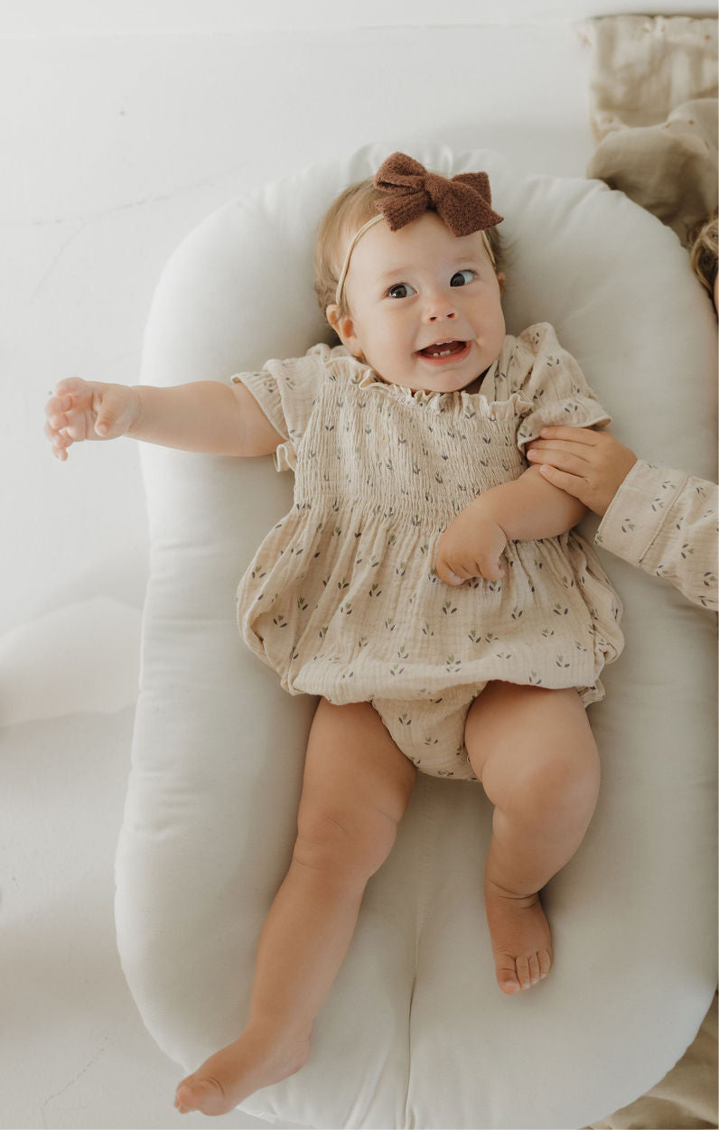 Ruffle Muslin Romper | Flora