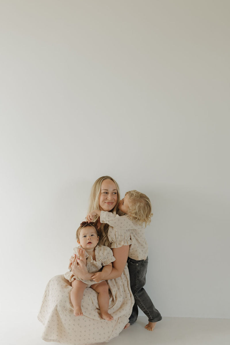 Ruffle Muslin Romper | Flora