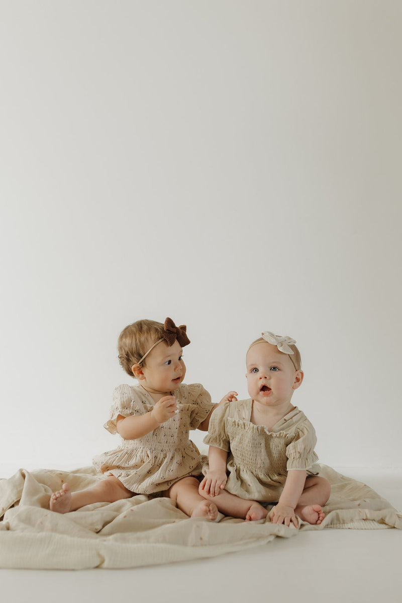 Ruffle Muslin Romper | Flora