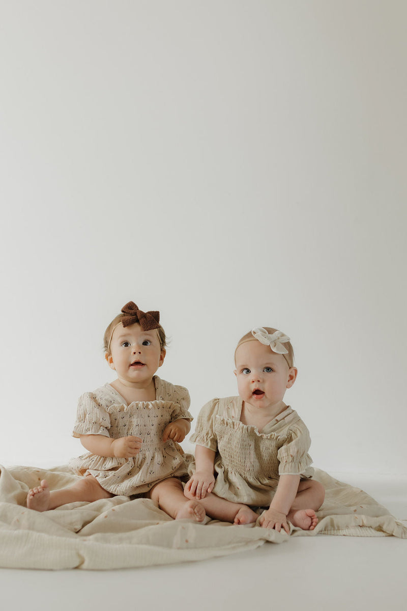 Ruffle Muslin Romper | Flora