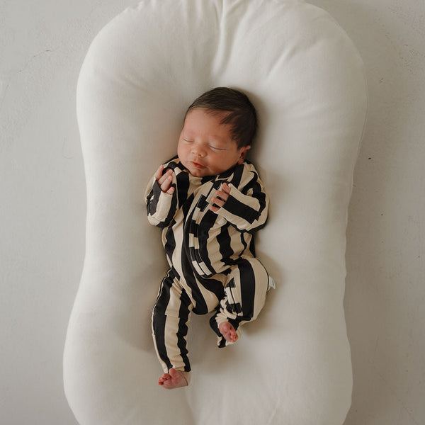 Bamboo Zip Pajamas | Midnight Stripe