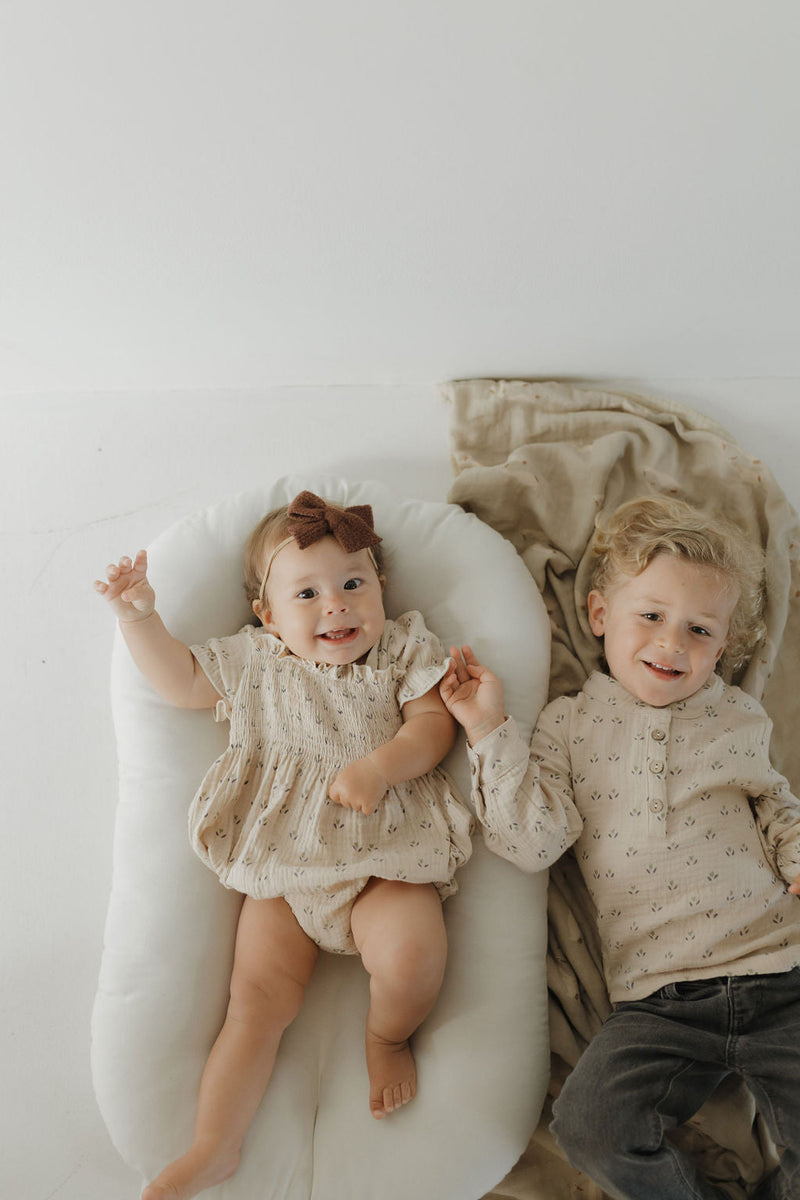Ruffle Muslin Romper | Flora