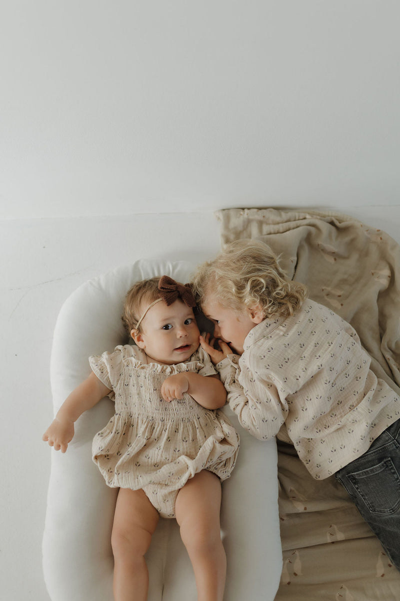 Ruffle Muslin Romper | Flora