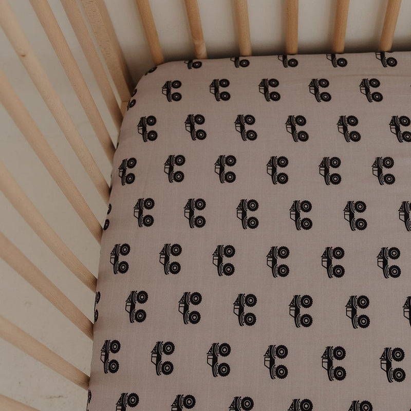 Muslin Crib Sheet | Monster Truck