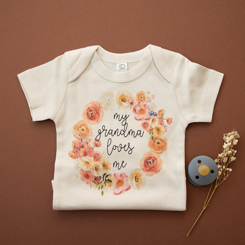 My Grandma Loves Me Organic Baby Onesie®