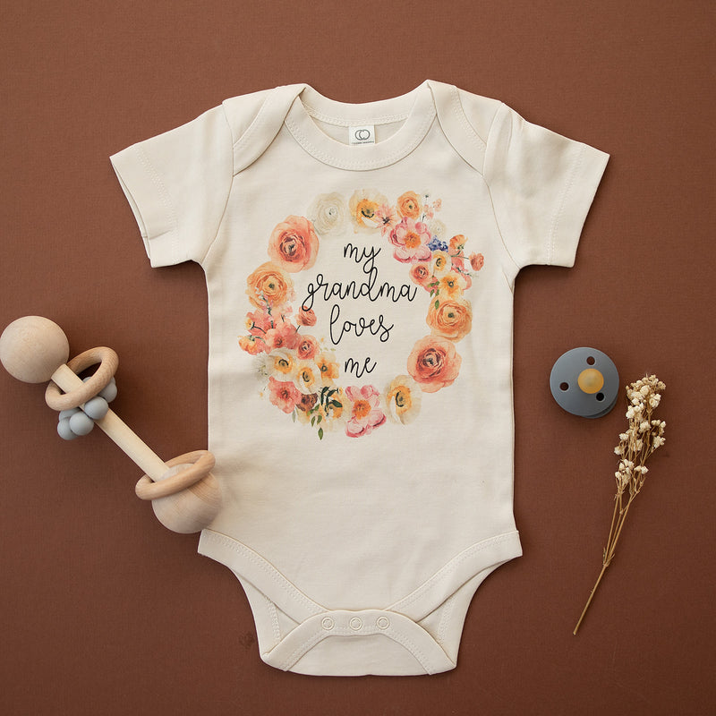 My Grandma Loves Me Organic Baby Onesie®