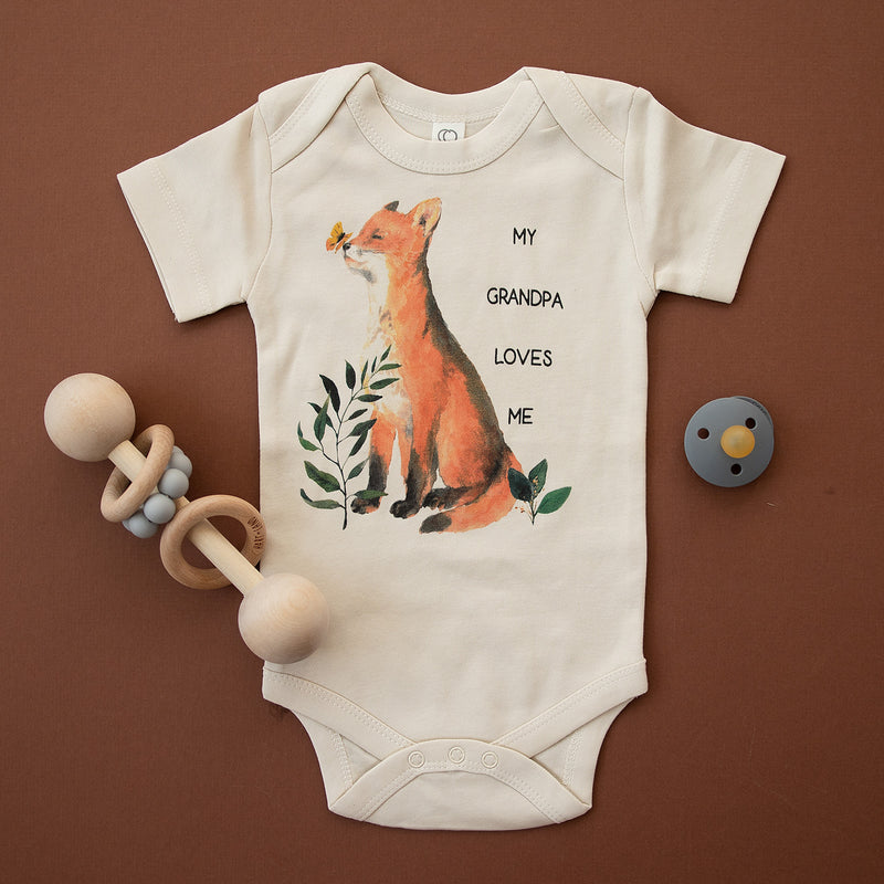 My Grandpa Loves Me Organic Baby Onesie®