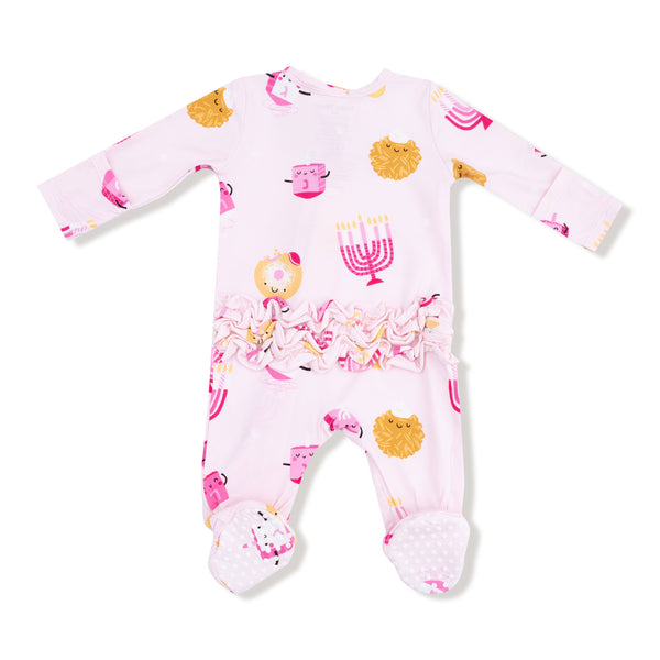 2 Way Zipper Ruffle Back Footie