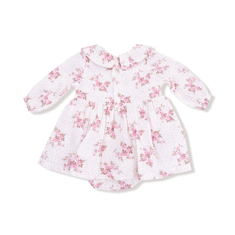 Long Sleeve Peter Pan Collar Bubble with Skirt