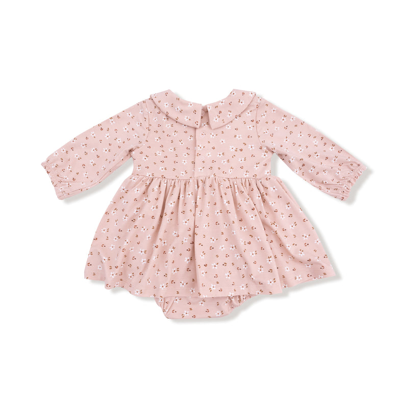 Long Sleeve Peter Pan Collar Bubble with Skirt