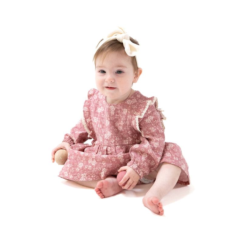 Ruffle Long Sleeve Bubble with Skirt