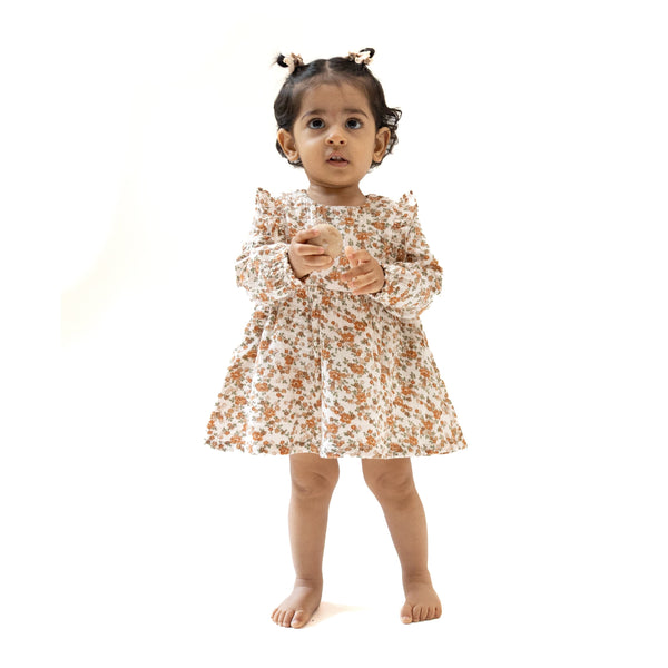 Ruffle Long Sleeve Bubble with Skirt