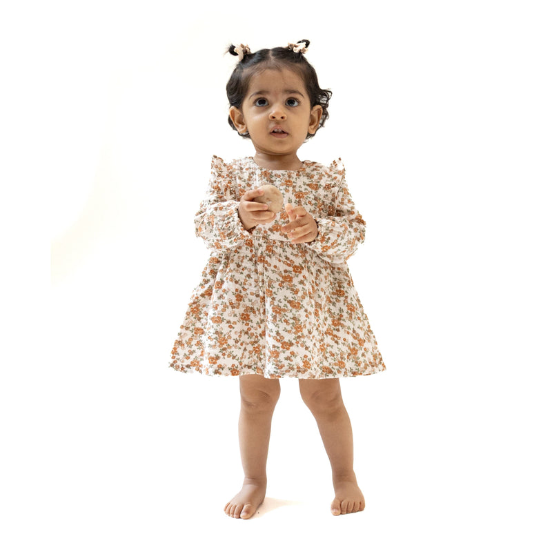 Ruffle Long Sleeve Bubble with Skirt