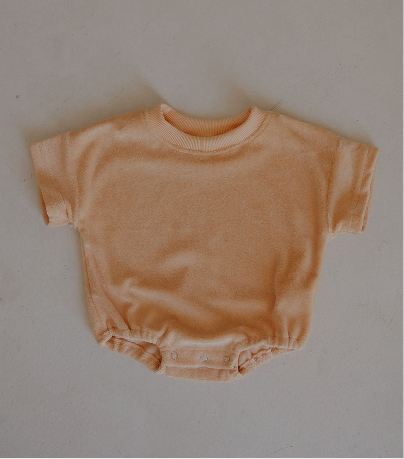 Terry T-Shirt Romper | Sherbert