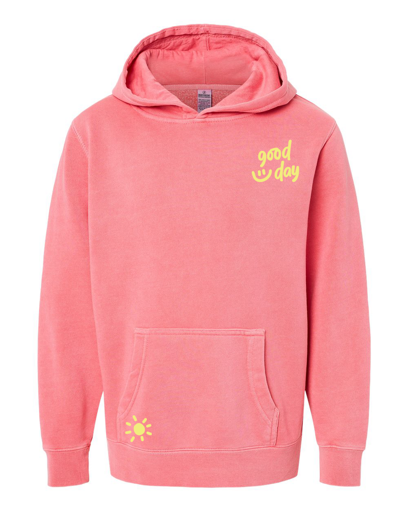 GOOD DAY HOODIE - Embroidered/Printed Youth Pigment