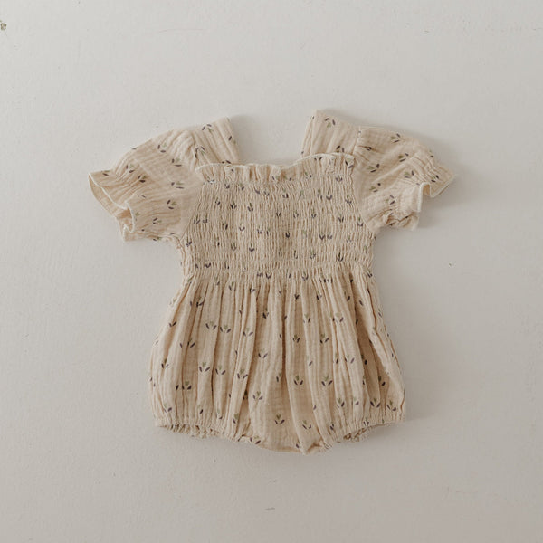 Ruffle Muslin Romper | Flora