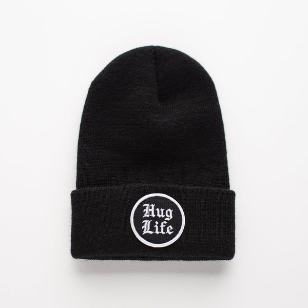 Hug Life - Jet Black Kids Beanie