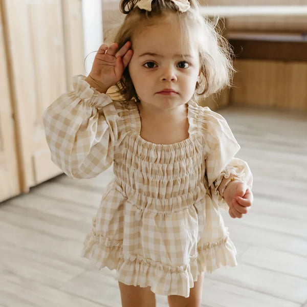 Ruffle Romper | Gingham