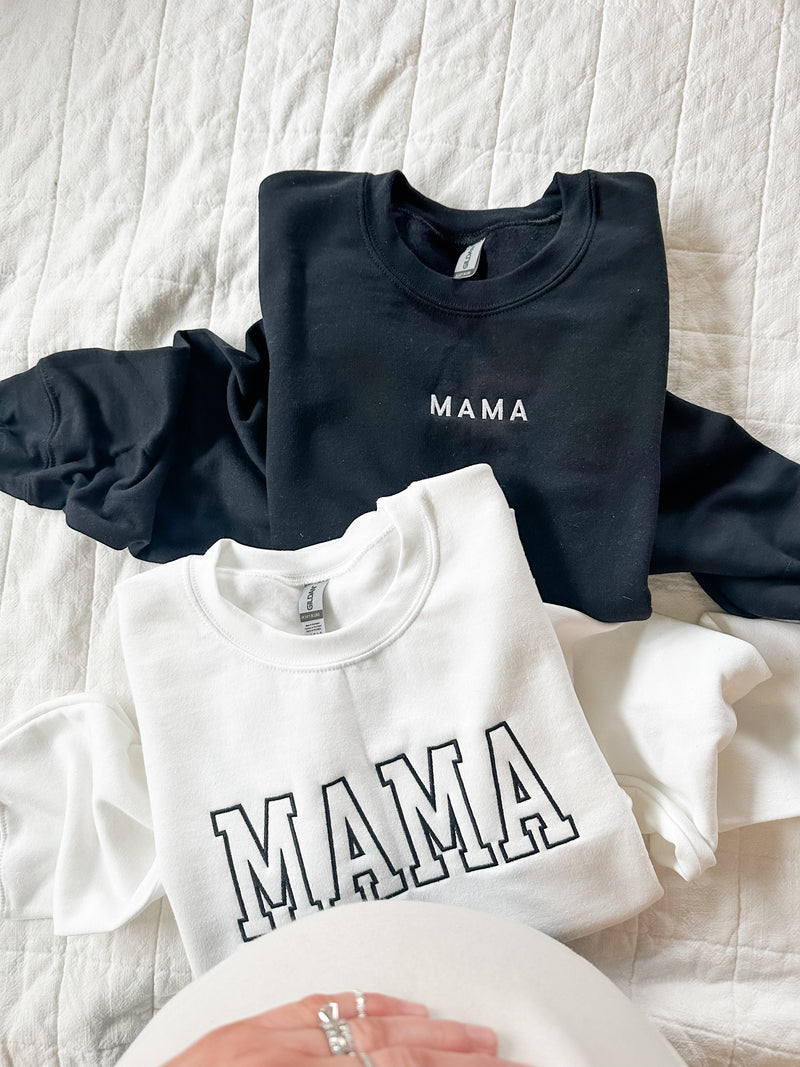 Embroidered BASIC Fleece - MAMA - Outline