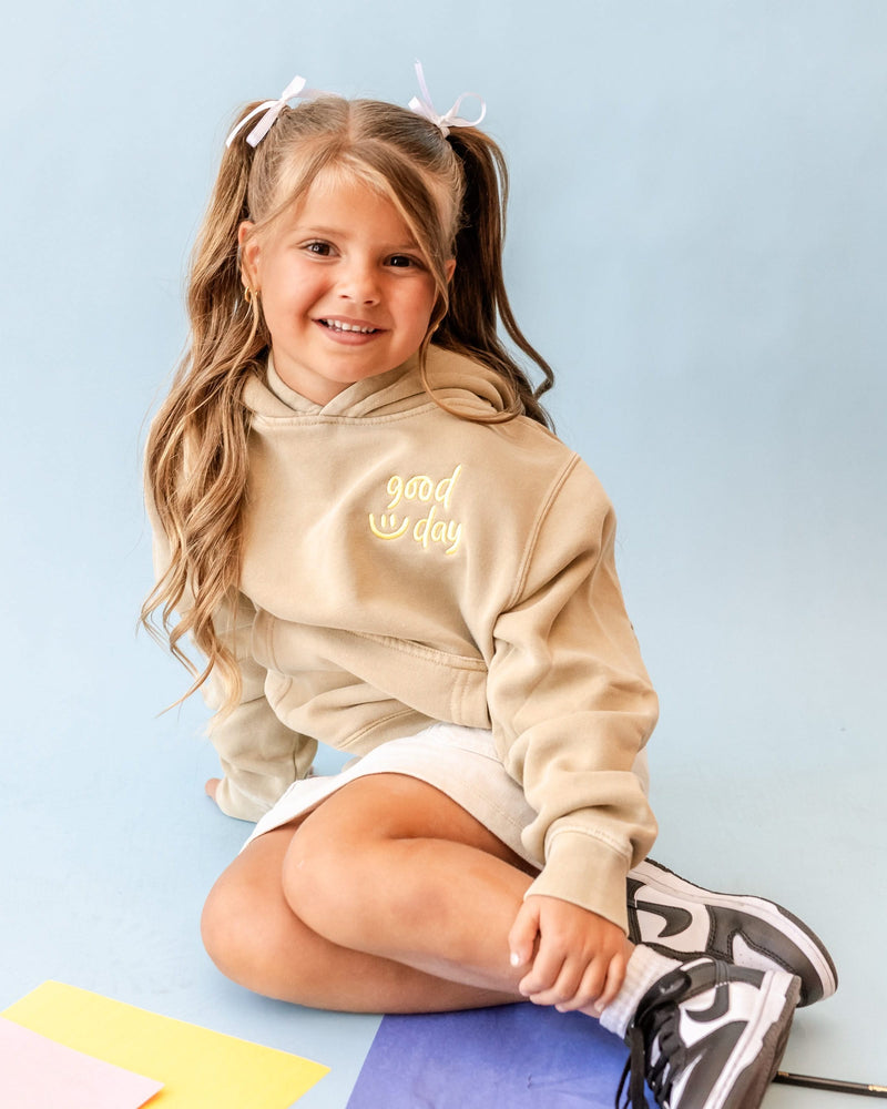 GOOD DAY HOODIE - Embroidered/Printed Youth Pigment