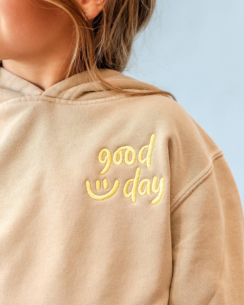 GOOD DAY HOODIE - Embroidered/Printed Youth Pigment