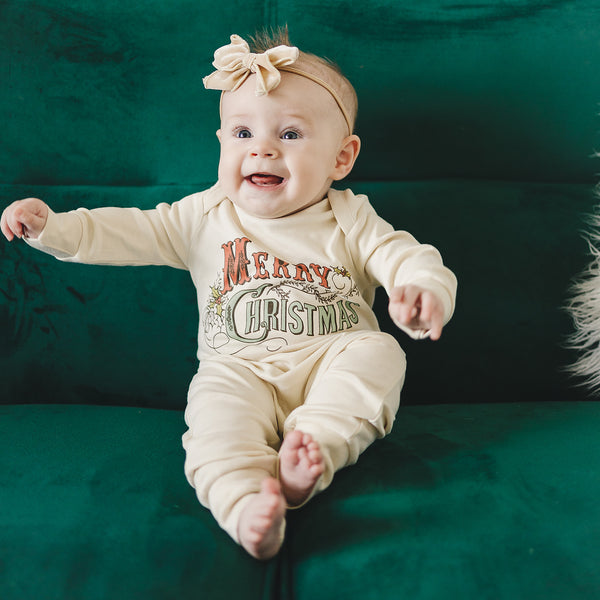 Merry Christmas Shitters Full Organic Baby Playsuit
