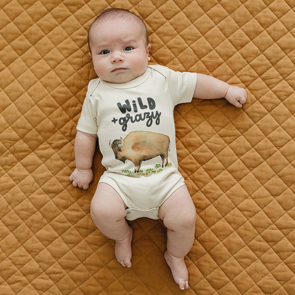 Wild & Grazy Bison Organic Baby Onesie®