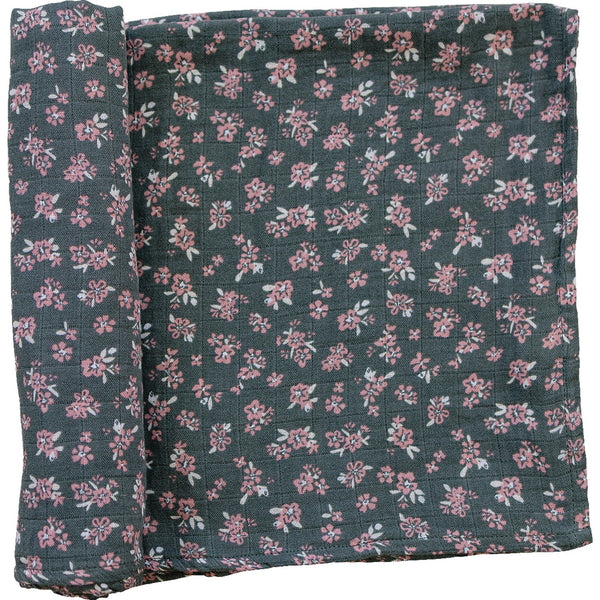 Olive Bloom Muslin Swaddle Blanket