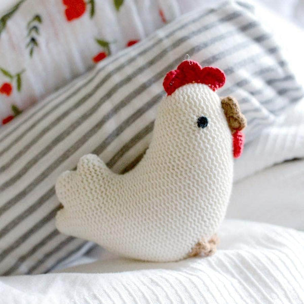 Organic Baby Toys - Newborn Rattles | Chicken
