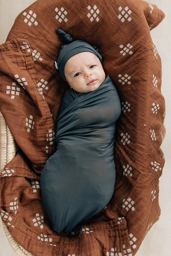 Charcoal Bamboo Stretch Swaddle