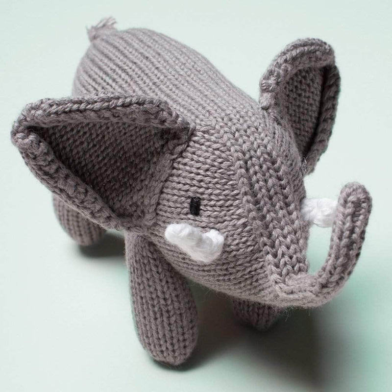 Toni Baby Elephant Toy - Organic Newborn Rattle