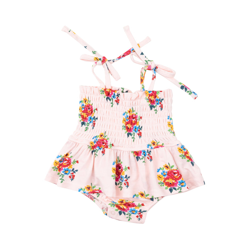 Smocked Bubble W/ Skirt - Pretty Bouquets