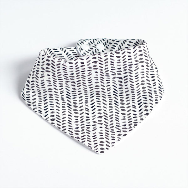 Gray Watercolor Muslin Bandana Bib