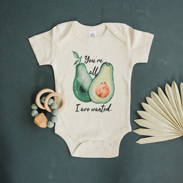 You're All I Avo Wanted Avocado Organic Baby Onesie & Teether Gift Bundle