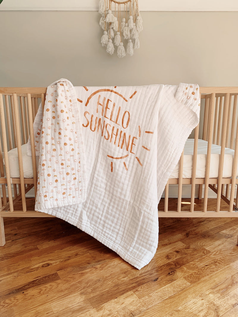 Hello Sunshine 4-Layer Organic Cotton Luxury Blanket