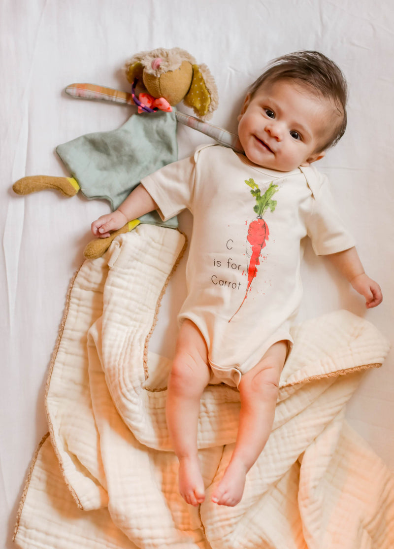 C is for Carrot Organic Baby Onesie