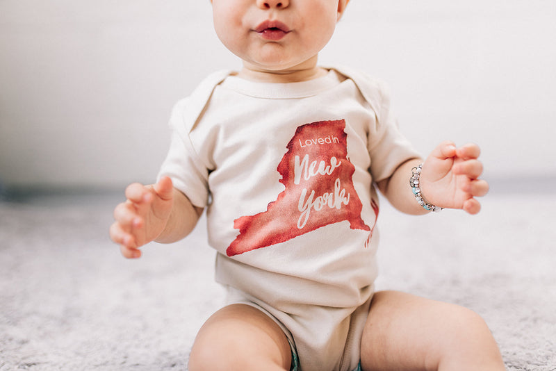 Loved in New York Organic Baby Onesie