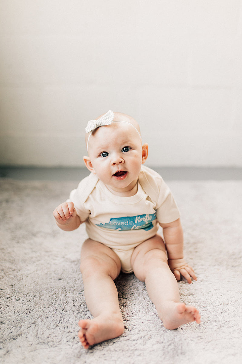 Loved in North Carolina Organic Baby Onesie