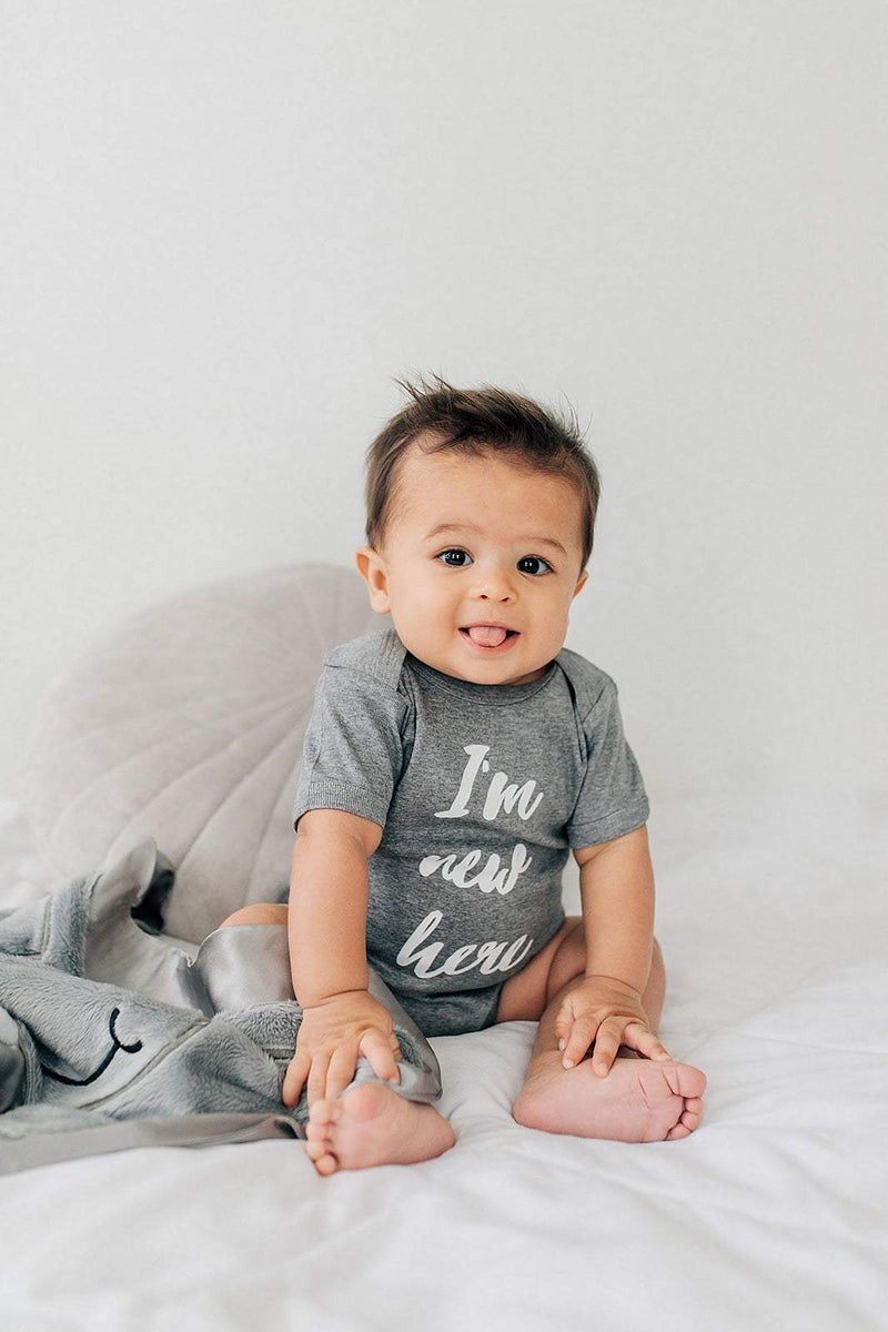 I'm New Here Newborn Organic Baby Onesie