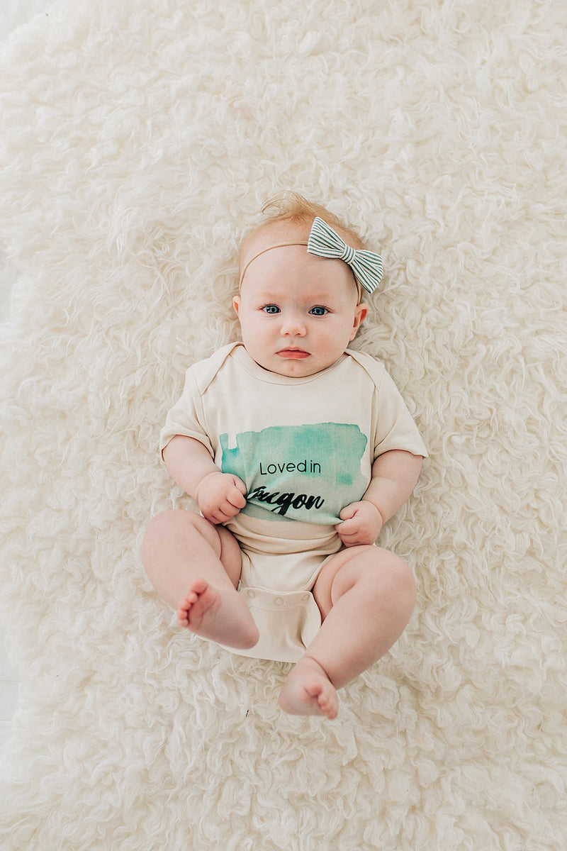 Loved in Oregon Organic Baby Onesie